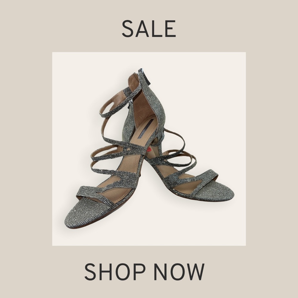 ‼️HOLIDAY SALE‼️ Tahari Women's Ninja Sparkly Heeled Strappy Sandal